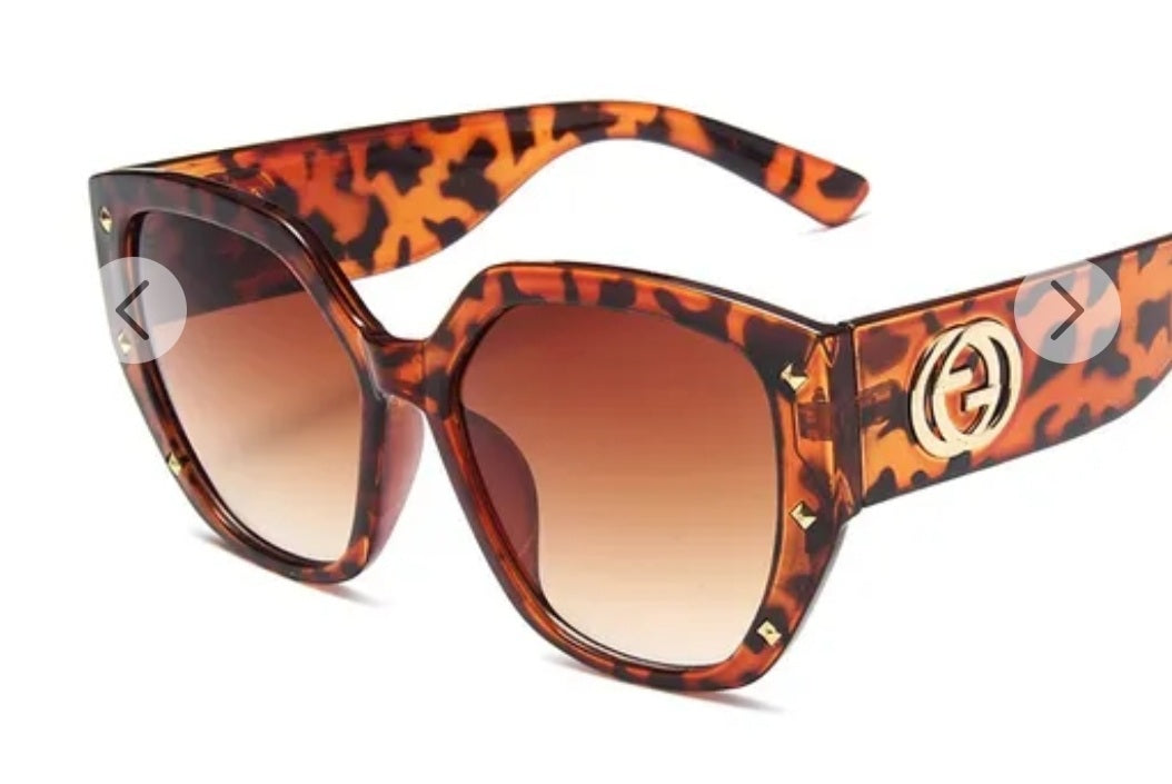 Oversized Leopard Sunglasses